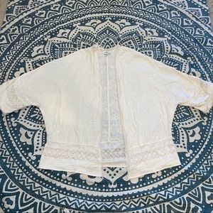 American Eagle Floral Crochet Cardigan